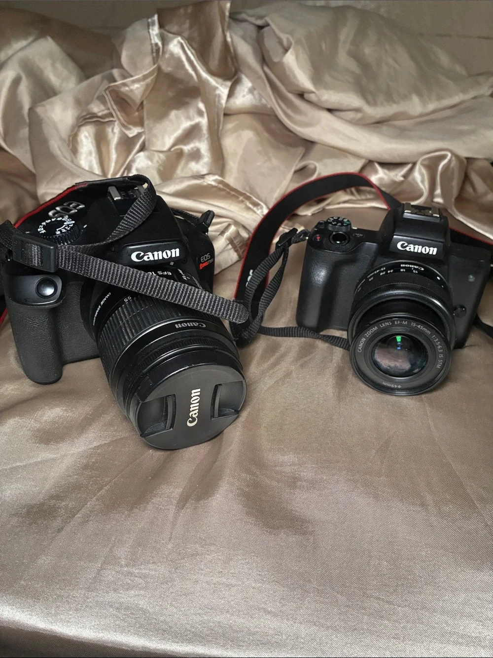 Canon Black DSLR Cameras with Lenses